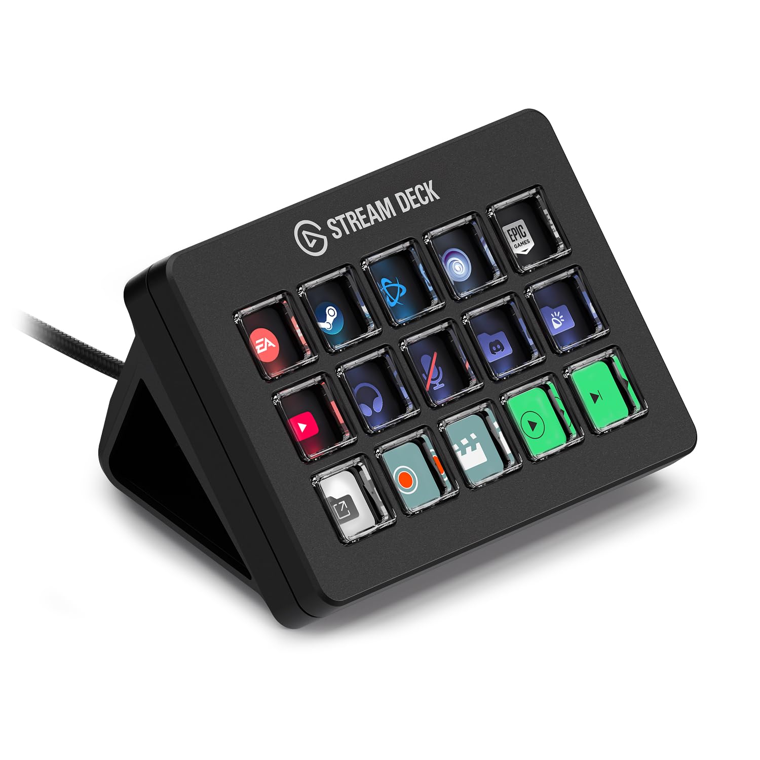 Elgato Stream Deck Scissor Keys – Workflow-Controller mit anpassbaren Makrotasten für OBS, Twitch, Discord, Teams, Photoshop und mehr: Windows 10, macOS 13 oder neuer