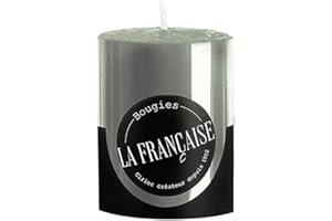 Bougies La Francaise - French Made Votive Candle - Made in France, Grey Color, +/- 12-Hour Burn Time - 1.50 x 1.96 inches