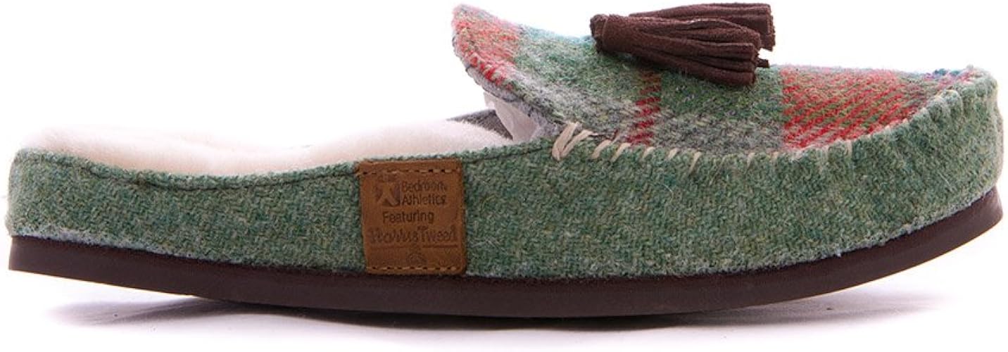 harris tweed moccasin slippers