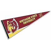 College Flags & Banners Co. Northern State Wolves Wordmark Pennant Flag