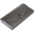 BTSKY Expanding File Folder -13 Pockets Small Accordion File Folder Expandable Card Ticket Holder File Storage Folder Check Bill File Folder Plastic Business Document Organizer Wallet Case New Grey