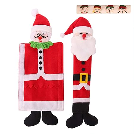 Amosfun - Juego de 3 Fundas para Mangos de Papá Noel para ...