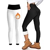 Blue Breath Fleece Lined Leggings Women-Tummy Control High Waisted Workout Thermal Warm Soft Yoga Pants