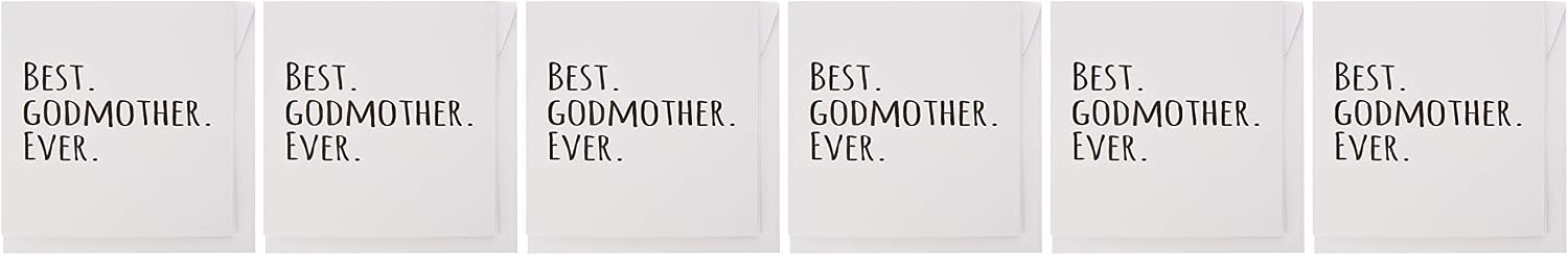 3dRose gc_151526_1 6 x 6-Inch "Best Godmother Ever, Gifts for God Mothers or Godmoms, God Mom, Godparents