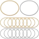 SUNNYCLUE 1 Box 20Pcs Snake Bracelet Chain Expandable Bangles 3mm Gold Silver Metal Stainless Steel Adjustable Spring Friendship Bracelets Cuffs Chains for Jewelry Making DIY Crafts Women Accessories