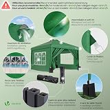 VOUNOT 3m x 3m Pop Up Gazebo with Sides Central Lock System Green view 5