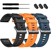 EZMVZKU 26mm Easyfit Straps for Garmin Fenix 8 AMOLED/8 Pro 51mm/7X/7XPro Sapphire Solar Watchands Replacement for Fenix 6X/6X Pro/5X/5X Plus/Enduro 3/2/Quatix 8/epix Pro/Descent Mk3i/Tactix 8 51mm