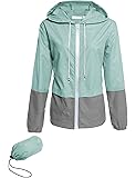 Avoogue Raincoat Women Lightweight Waterproof Rain Jackets Packable Outdoor Hooded Windbreaker