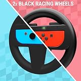 Orzly Steering Wheels for Nintendo Switch Joy-Con Twin Pack Black view 7