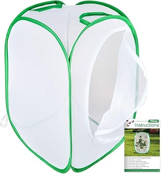 Pllieay Collapsible Insect And Butterfly Habitat Net With Instructions 23 6 Inches Tall White Kids Butterfly Net Toys Games Amazon Com