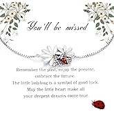 KJDYQ Good Luck Ladybug Bracelet for Women - Coworker Leaving Farewell Gift, Retirement Jewelry We Will Miss you! Bracelet