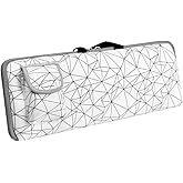 KronosRising Keyboard Sleeve Travel Case for Logitech Mk270 Wireless Keyboard Compact Mouse Combo Rugged Neoprene Construction Zipper Mouse Storage and Cable Storage Pouch (White)