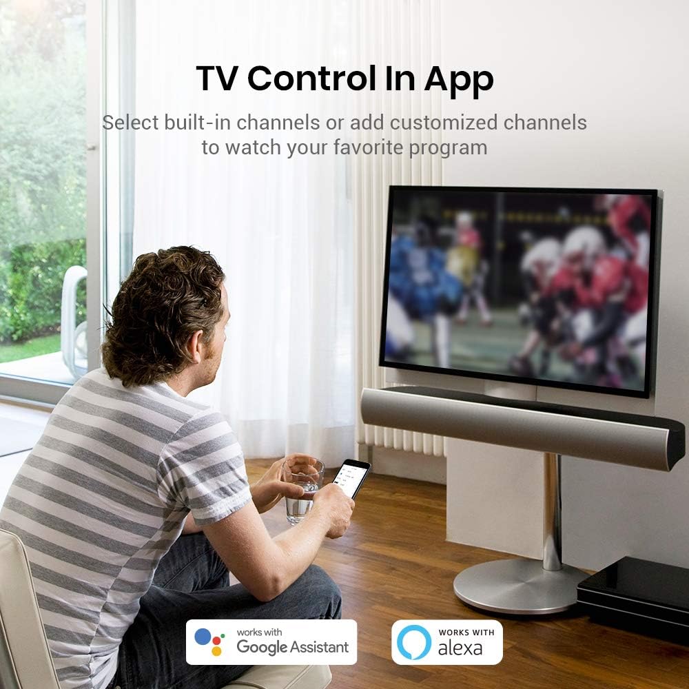 BroadLink Smart Home Hub-WiFi Remote Control IR Blaster for Smart Life Home Automation, TV Remote, Works with Alexa, Google Home, IFTTT (RM4 Mini) - - 