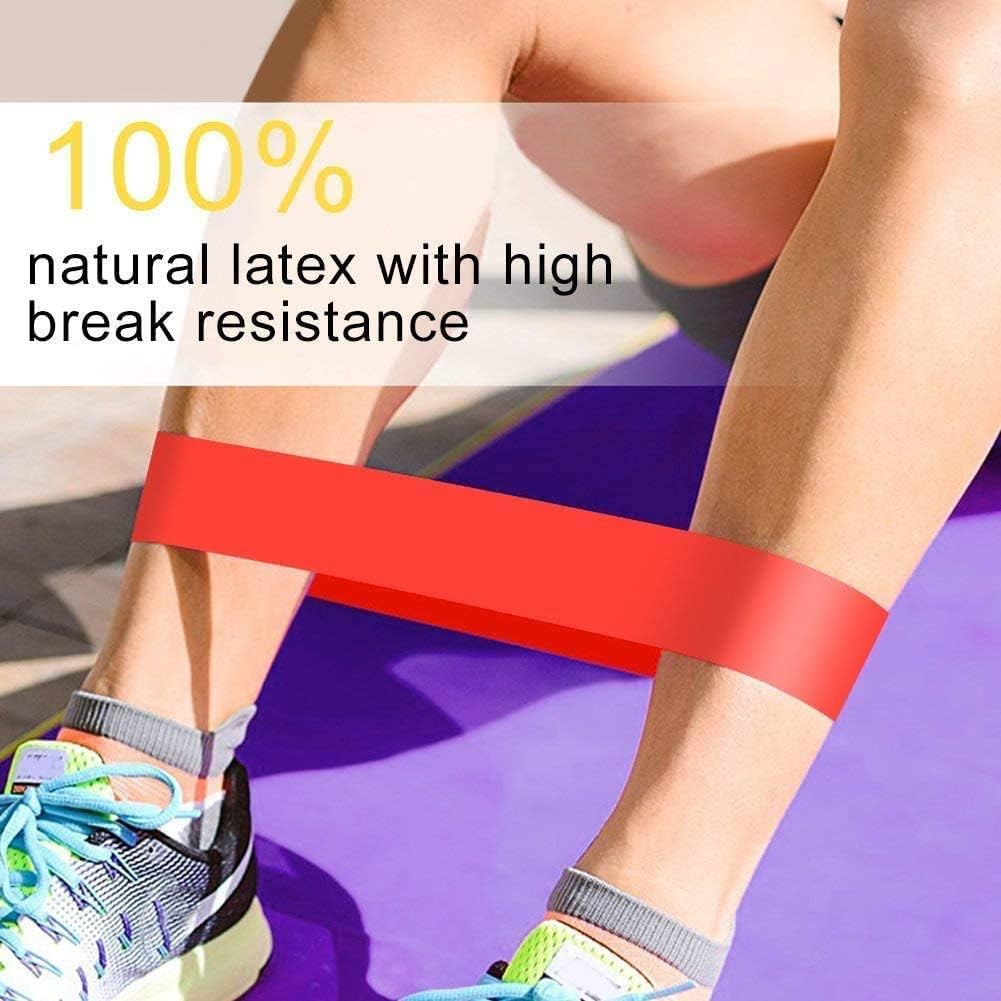 Elimoons Resistance Bands Set of 5，Men and Women Skin Friendly Resistance Fitness Exercise Loop Bands with 5 Strength Levels for Yoga, Gym, Home, Pilates, Strength Training with Free Carrying Bag : Sports & Outdoors