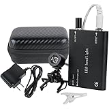 Denshine Portable Black Dental Headlight, Head Light, Headlamp for Dental Surgical Medical Binocular Loupe with Premium Bag