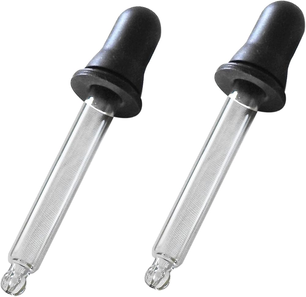 Medisure Eye Dropper Glass Pipette 75mm Clear Tubes x2 Medical Lab Use