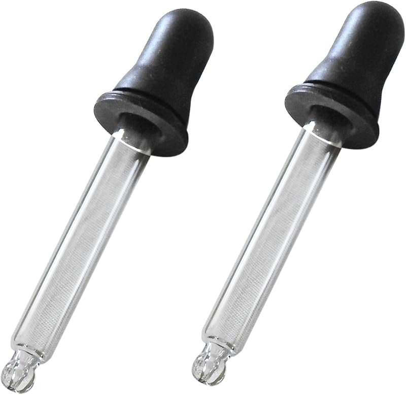Medisure Eye Dropper Glass Pipette 75mm Clear Tubes x2 Medical Lab Use