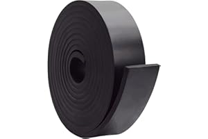 DEVNOL Neoprene Rubber Strip 5/16" Thick X 2" Wide X 12' Long Grade 65A for Gasket, Surface Protection, Sealing