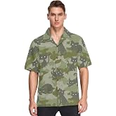 visesunny Summer Men's Hawaiian Shirts Casual Button Down Short Sleeve Shirts Shorts Beach Tropical Hawaii Suits