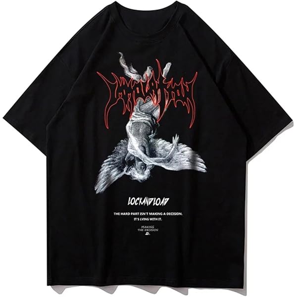 Men Women Gothic Y2K T-Shirts Vintage Tees Grunge Emo Alt