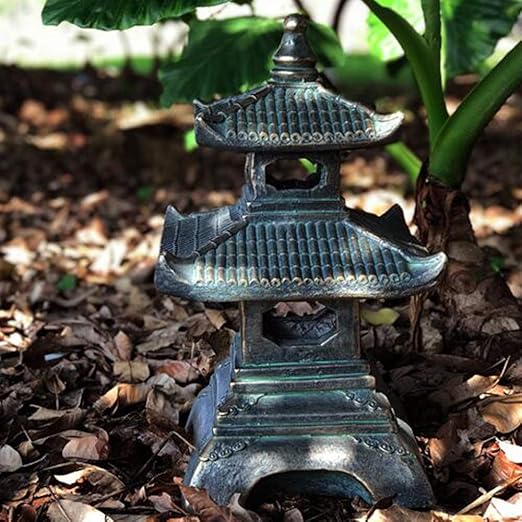 Ornamente Japanischen Garten Landschaft Lampe Garten Antike Stein Lampe Tempel Vier Ecke Stein Laterne Garten Steinturm Bodendekoration 30 50 Cm Bronce Amazon De Baumarkt