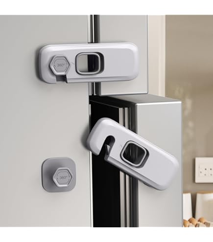 Refrigerator Lock Baby Proof - No Drill 3 Digit Combination Lock With 3M Adhesive For Fridge, Freezer, Cabinet