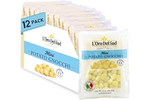 L'Oro Del Sud 12 Pack, Mini Gnocchi, Cooks in 2-3 Minutes, Potato Italian Gnocchi, Shelf Stable, (12 Pack x 1 lb) Product of Italy, Non GMO, Vegan