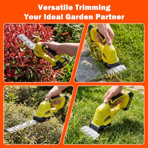 20V Hedge Trimmer Cordless with 2 Battery and Charger, 2 in 1 photo 12