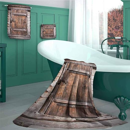 Amazon Com Vintage Home Towel Set Rustic Wooden Door Of Old Barn