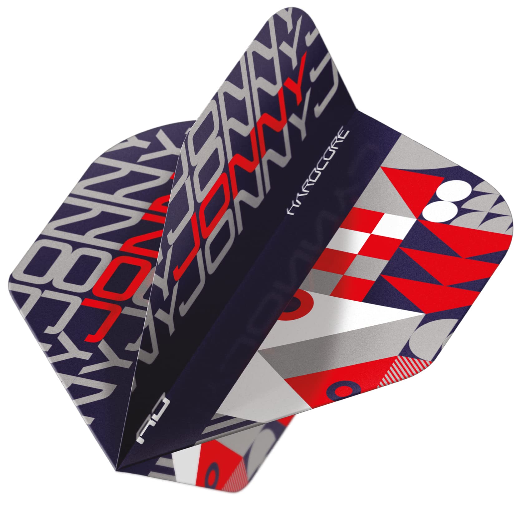 RED DRAGON Jonny Clayton Ferret Hardcore Stack Black and Red Dart Flights - 3 Sets Per Pack (9 Flights in Total)
