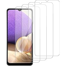 iCsapr [4 Pack Glass Screen Protector Compatible for Samsung Galaxy A32 5G [Not for A32 4G][9H Hardness]-HD Screen Tempered G