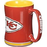 NFL Sculpted Coffee Mug, 14 Ounces, Kansas City Chiefs