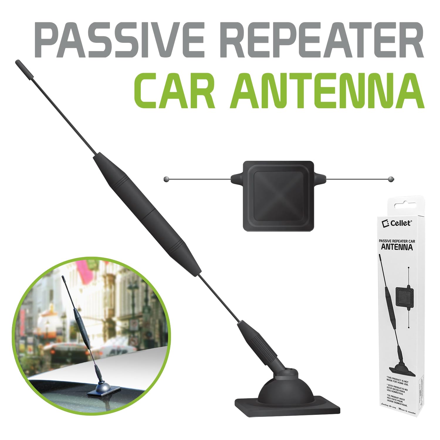 Car Cellular Phone Signal Booster & Repeater Antenna 5G, 4G LTE for Verizon At&t Sprint T-Mobile Phones by Cellet