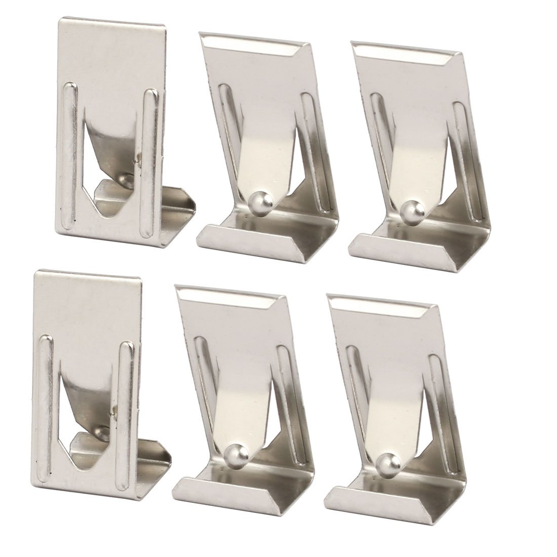 Sourcingmap 26mmx14mm Picture Photo Frame Metal Spring Turn Clip Hanger Siver Tone 6pcs