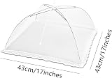 Jsdoin 17 Inch Mesh Food Cover Tent Umbrella 6 Pack White Pop Up Nets view 2