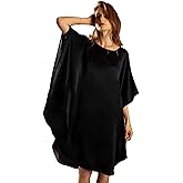 100% Pure Mulberry Silk Batwing Tunic Dress/Luxury Nightgown Plus Size 2-in-1 Design, Plus Size and Oversized