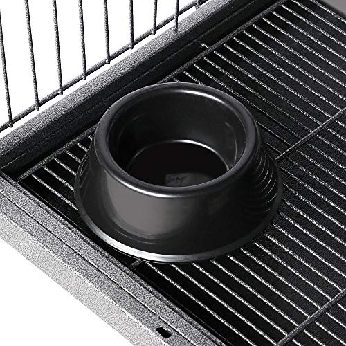 Yahee volière voor knaagdieren, ratten, konijnen, fretten, chinchilla's, 64 x 43,7 x 131,2 cm, zwart - Afbeelding 7