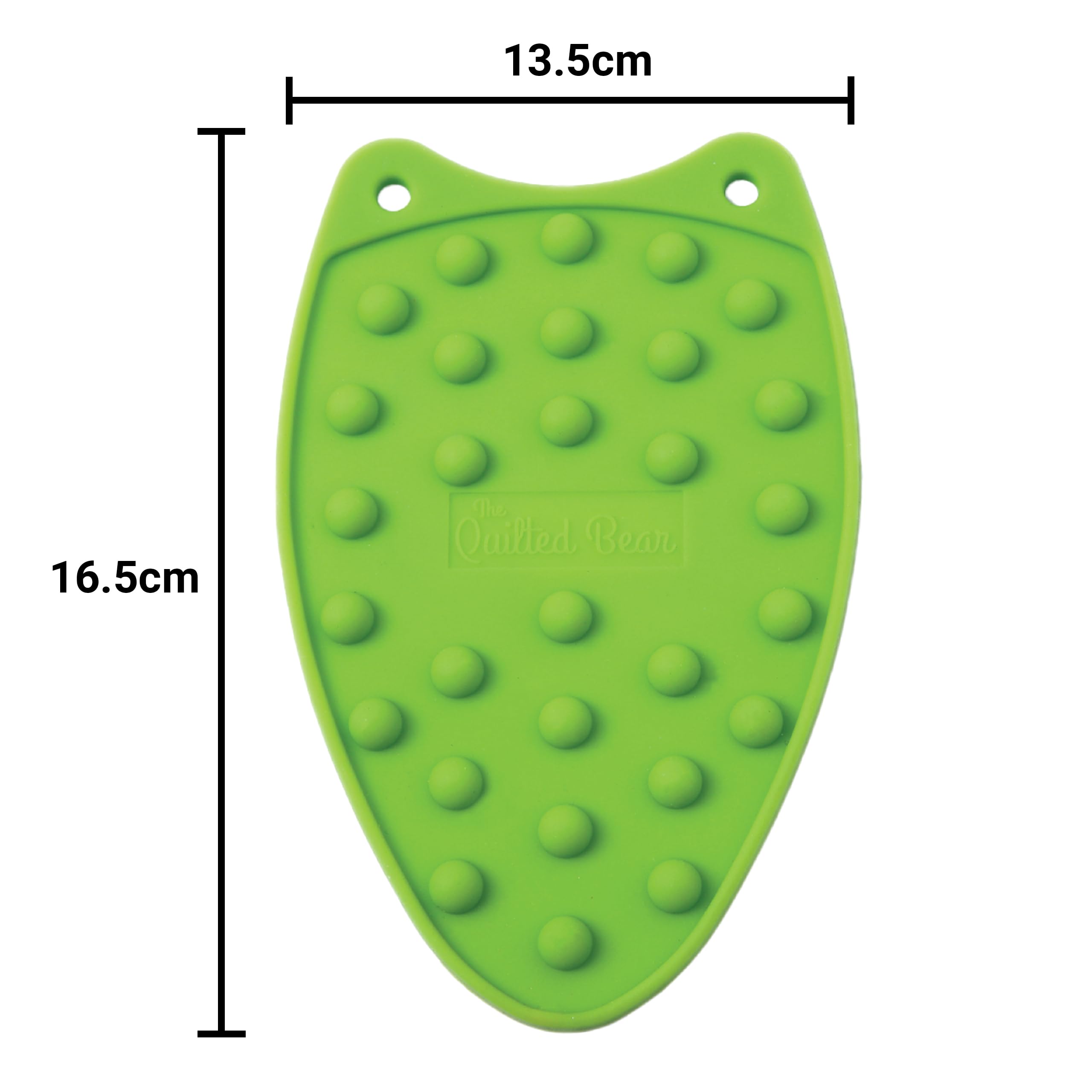 The Quilted Bear Mini Iron Rest - Mini Silicone Heat Resistant Iron Pad for General Crafts, Portable Ironing Stand for Travel and Quilting Use (Lime Green)