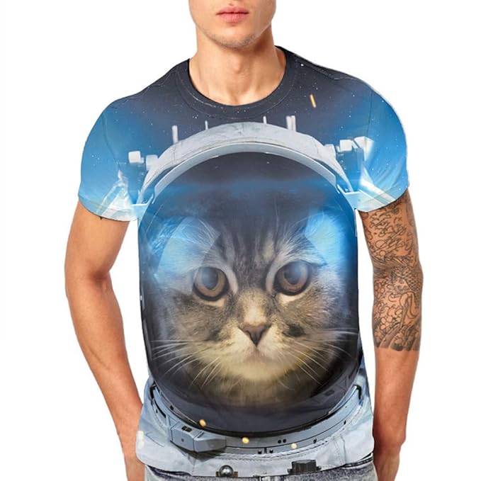 Sport T-Shirt Herren Sommer Klassischen Hemd Männer 3D Drucken Oberteile Kurzarm Bluse Tops Outdoor Jogging Trainingsshirt Sw