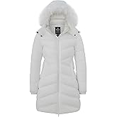 Wantdo Women's Long Puffer Coat Lightweight Warm Jacket with Hood