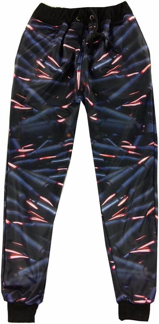 Uhomedecor Mens Emoji 3D Sweatpants Joggers Black