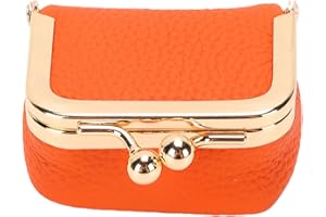 Bewinner PU Leather Vintage Mini Jewelry Box Lock Earrings Rings Organizer for Travel Orange