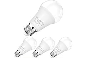 SETEN 4-Pack Dusk to Dawn LED Light Bulbs, 75W Equivalent, Daylight 5000K 1,100LM, Automatic On/Off Outdoor Light, E26 A19 10W Bright Porch Light Bulbs, for Indoor/Outdoor Yard Patio Garage Garden