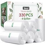 4 Gallon 330 Counts Strong Trash Bags Garbage Bags