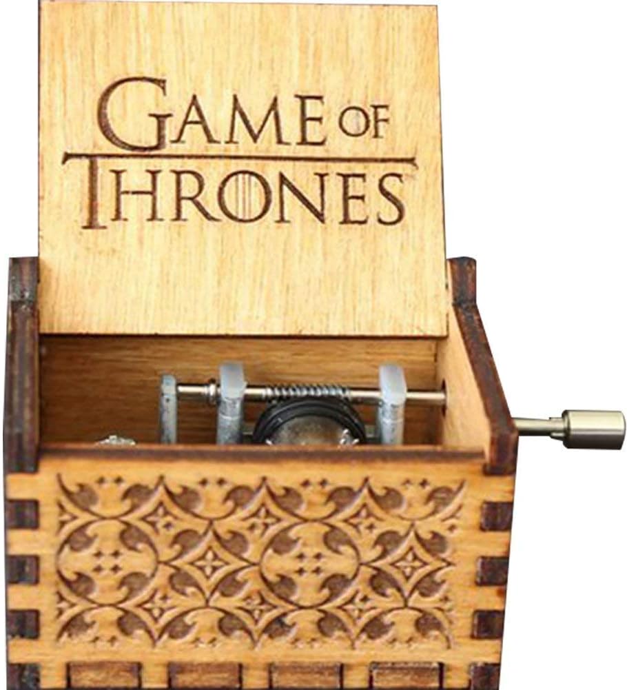 Alissne Wooden Music Box Boutique Creative Birthday Gift to Girlfriend Girls Small Gifts Valentine's Day, Wedding, Marriage, Children, Toy Thrones Theme Boutique
