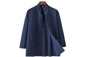 Tai Chi Uniform Chinese Traditional Clothing Men Women Martial Arts Kung Fu Clothes Shirt Uniform Tops Cotton Linen Jacket(Si
