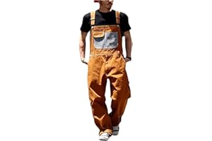 Men's Bib Overall Relaxed Fit Denim Overalls Adjustable Strap Work Bibs