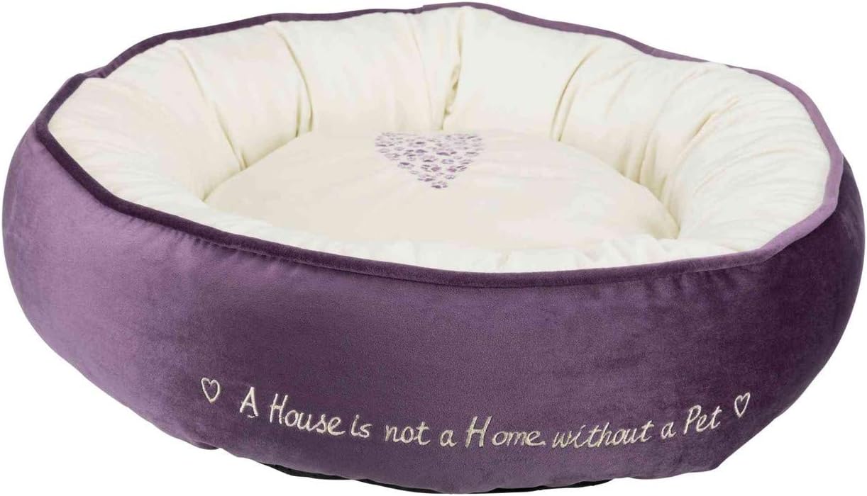 TRIXIE Pet's Home bed, purple/cream, 50cm (Pack of 1)