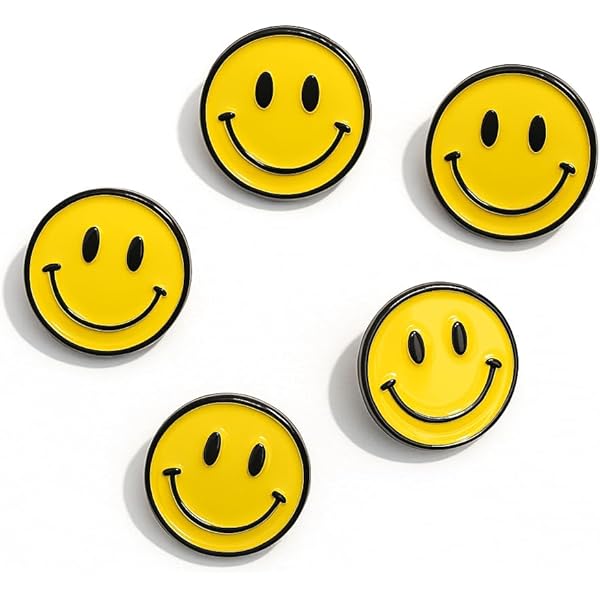 200 Pcs Happy Smile Face Button Pin Retro Pinback Badge Classic