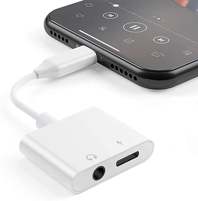 [Apple MFi Certified] Lightning to 3.5 mm Headphone Adapter Dual Ports